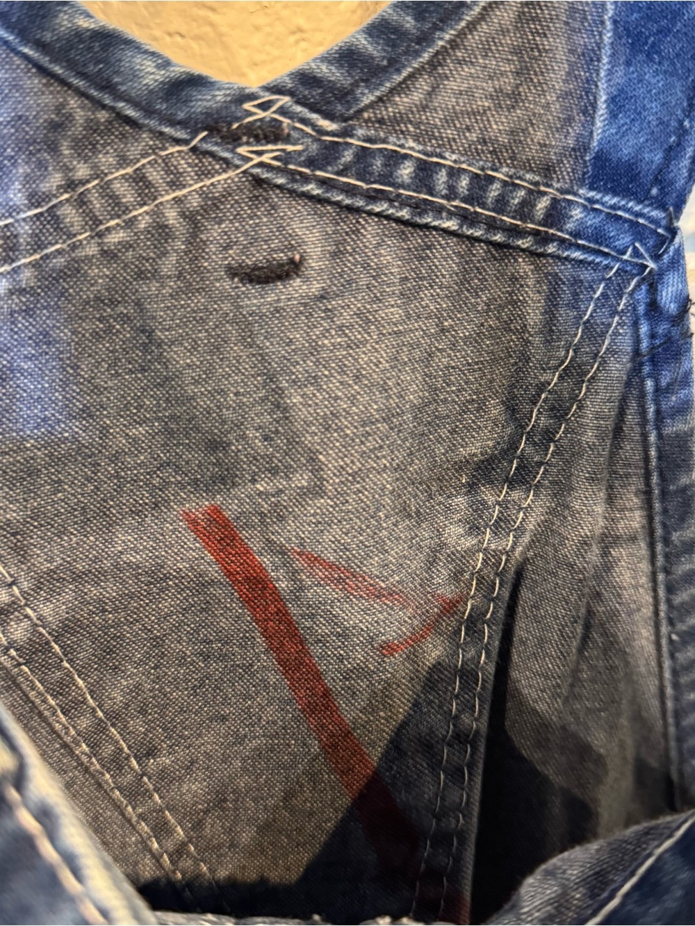 Vintage KEY Blue Denim Overalls Men’s 42”x29” - Picture 7 of 11